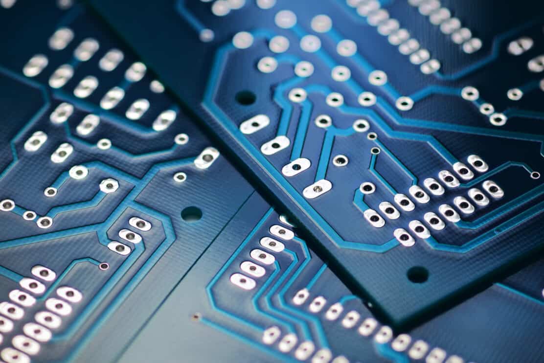 blue-printed-circuit-board