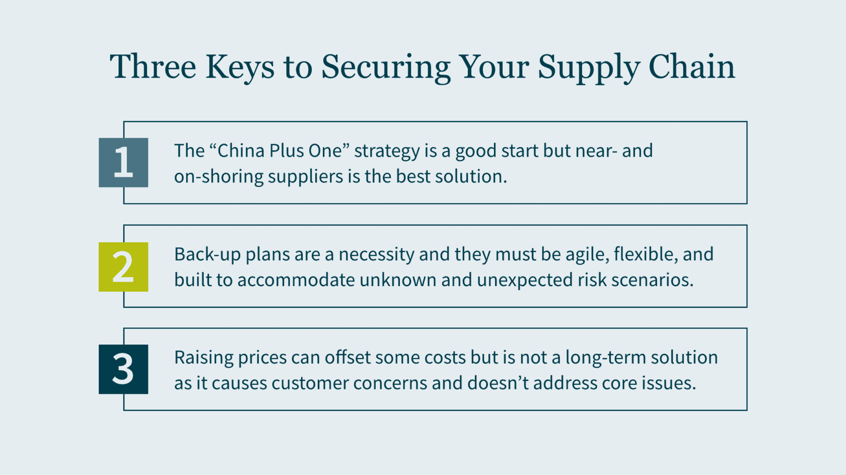 Three Keys to Securing Your Supply Chain