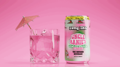 Uncle Arnie's Watermelon Wave THC-infused beverage can