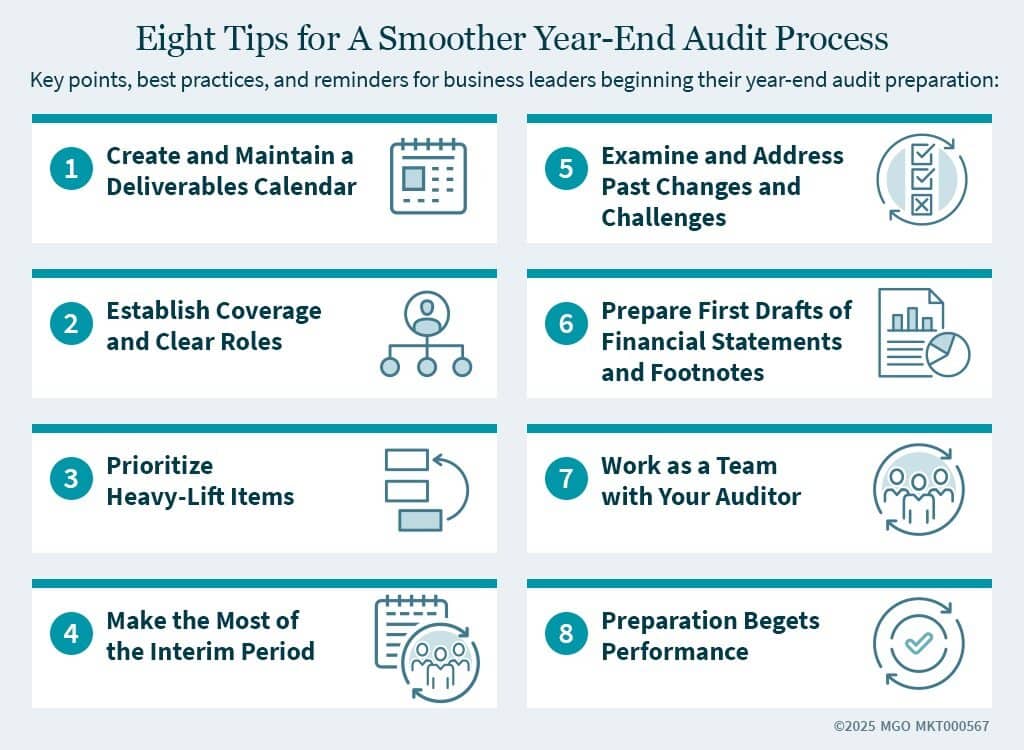 eight tips for a smoother year end audit process