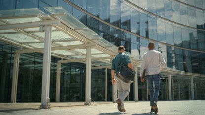 Business people walking in city