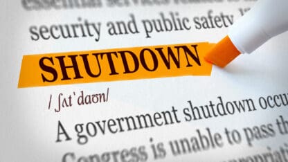 IRS Remains Fully Staffed for Now as Government Shuts Down. The shutdown will affect the prospects for tax legislation this year