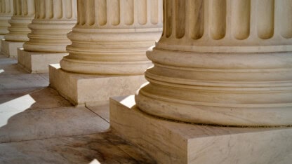 Pillars of a state government building