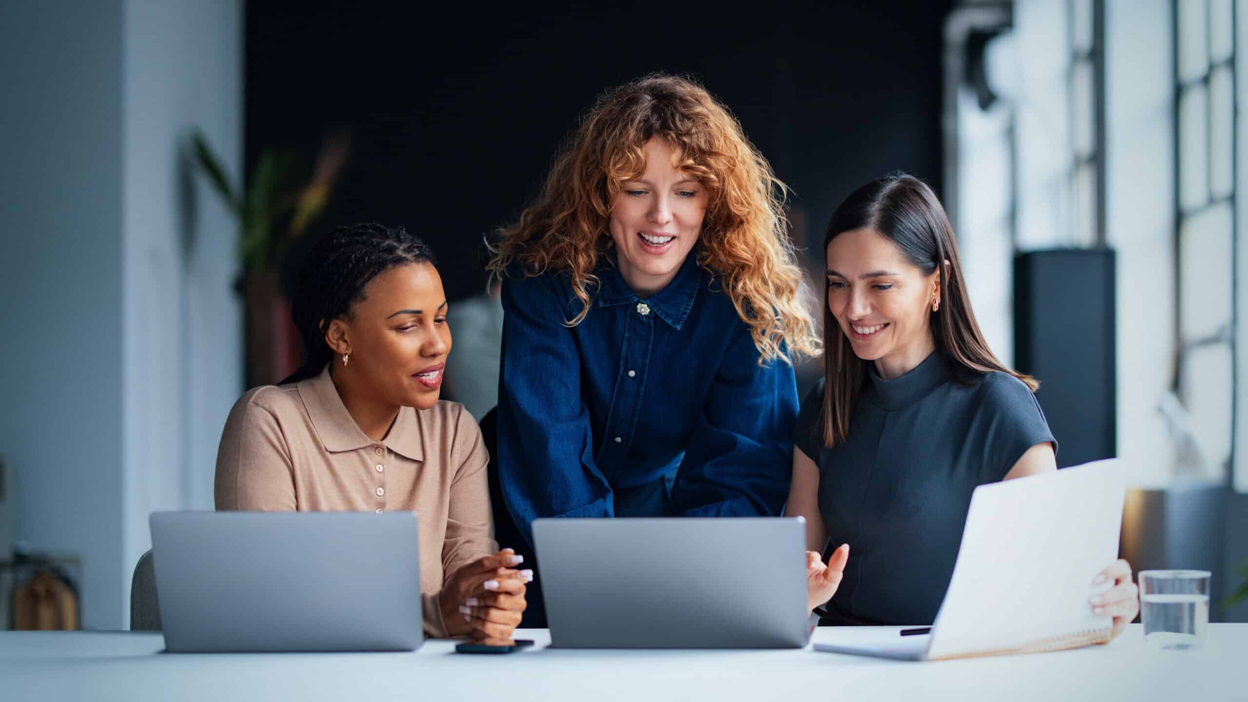 Public agency team members using an ERP system