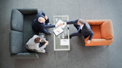 Business owner meeting to discuss exit planning