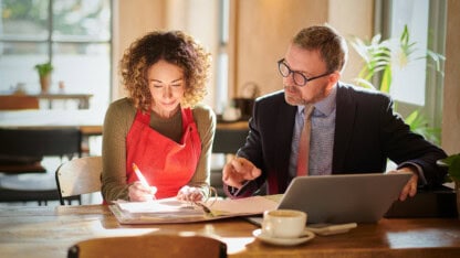 Business owner planning for an eventual exit with an accounting professional