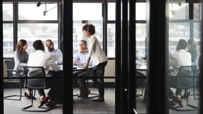Business meeting in conference room