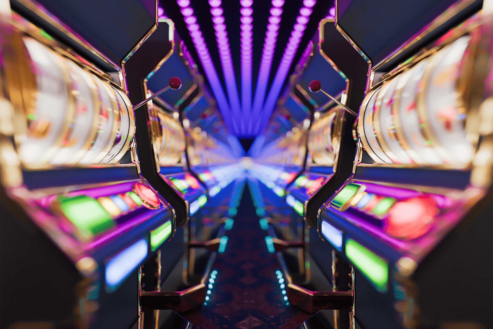 Image of casino slot machines representing vendor risk at Tribal casinos
