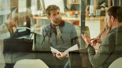 Finance team discussing GAAP amendments